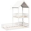 vidaXL Lit superpos&eacute; sans matelas blanc 90x190 cm bois de pin massif