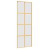 vidaXL Porte coulissante dor&eacute; 76x205 cm verre ESG d&eacute;poli et aluminium
