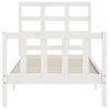 vidaXL Cadre de lit sans matelas blanc 90x190 cm bois de pin massif