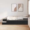 vidaXL Cadre de lit avec rangement Ch&ecirc;ne noir 234 x 103 x 53.5 cm
