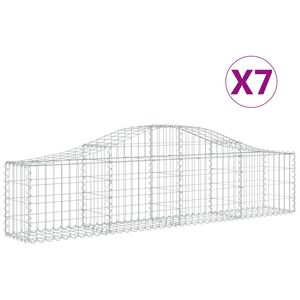 vidaXL Paniers &agrave; gabions arqu&eacute;s 7 pcs 200x30x40/60 cm Fer galvanis&eacute;