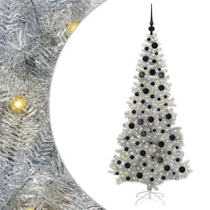vidaXL Sapin de No&euml;l Argent 180 cm PET