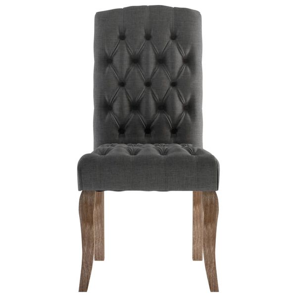 vidaXL Chaises &agrave; manger lot de 6 gris tissu &agrave; l'aspect de lin