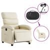vidaXL Fauteuil inclinable &eacute;lectrique Cr&egrave;me Similicuir