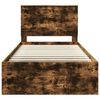 vidaXL Cadre de lit Ch&ecirc;ne fum&eacute; 100 x 200 cm Bois de pin massif