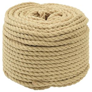 vidaXL Corde de bateau 8 mm 25 m Naturel