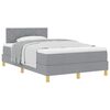 vidaXL Lit &agrave; ressorts avec matelas Gris clair 120 x 200 cm tissu