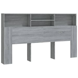 vidaXL Armoire de t&ecirc;te de lit Sonoma gris 180x19x103,5 cm