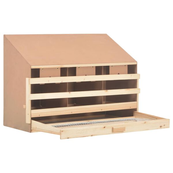 vidaXL Pondoir 3 compartiments 93x40x65 cm bois de pin massif