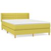 vidaXL Sommier &agrave; lattes de lit avec matelas Vert 140x190 cm Tissu