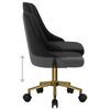 vidaXL Chaises pivotantes &agrave; manger lot de 2 noir velours