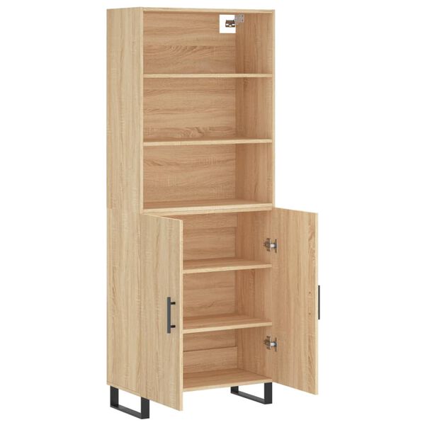 vidaXL Buffet haut Chêne sonoma 69,5x34x180 cm Bois d'ingénierie