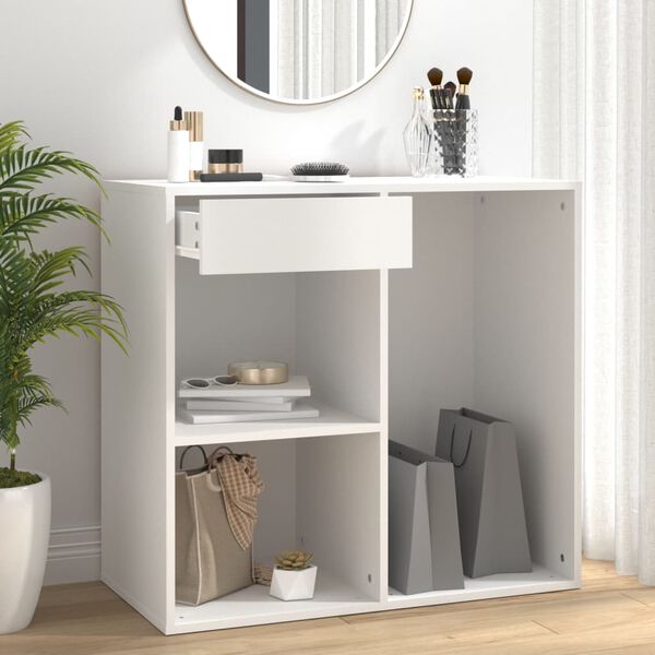 vidaXL Armoire à cosmétiques Blanc 80x40x75 cm Bois d'ingénierie