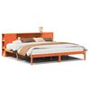 vidaXL Lit biblioth&egrave;que sans matelas cire marron 180x200 cm pin massif