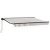 vidaXL Auvent r&eacute;tractable Gris clair et blanc 3,5 x 2,5 m