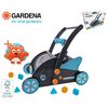 GARDENA Tondeuse &agrave; gazon jouet en bois Bleu et noir