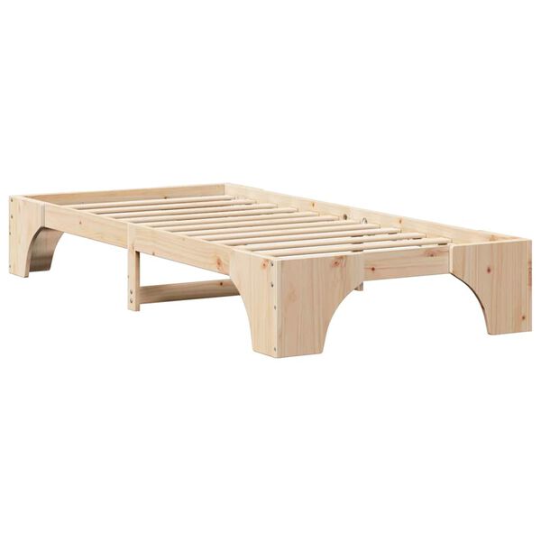 vidaXL Cadre de lit Naturel 100 x 200 cm Pin massif