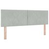 vidaXL T&ecirc;te de lit LED Gris clair 144 cm Cuir synth&eacute;tique