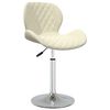 vidaXL Chaises pivotantes &agrave; manger lot de 2 Cr&egrave;me Velours