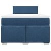 vidaXL Sommier &agrave; lattes de lit avec matelas bleu 120x190 cm tissu