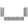 vidaXL Ensemble meuble TV 4 pcs Gris Sonoma Bois d'ing&eacute;nierie
