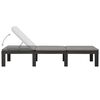 vidaXL Chaise longue avec coussin Plastique Anthracite
