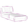 vidaXL Cadre de lit avec LED sans matelas Hvar taupe 80x200 cm tissu