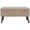 vidaXL Banc avec compartiment de rangement Beige 80 cm Velours