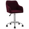 vidaXL Chaises pivotantes &agrave; manger lot de 4 violet tissu