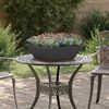 vidaXL Cache-pot de jardin Noir 50 x 50 x 15 cm Acier lamin&eacute; &agrave; froid