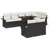 vidaXL Ensemble de canap&eacute; de jardin 9 pc Noir Poly rotin