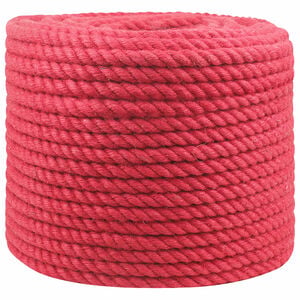 vidaXL Corde en Jute 10 mm Rouge Jute 100% Tossa