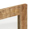 vidaXL Miroir de bain 50x70x2,5 cm bois de manguier massif et verre