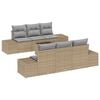 vidaXL Ensemble de canap&eacute; de jardin 8 pc Beige et gris polyrotin
