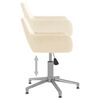 vidaXL Chaises pivotantes &agrave; manger lot de 6 Cr&egrave;me Velours