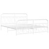 vidaXL Cadre de lit m&eacute;tal sans matelas et pied de lit blanc 183x213 cm