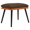 vidaXL Chaise de relaxation avec tabouret Marron Tissu