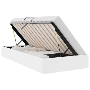 vidaXL Lit de Rangement Blanc pur 100 x 190 cm Simili cuir