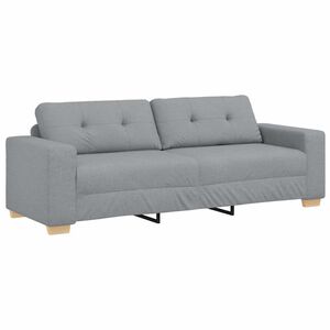 vidaXL Canap&eacute; 3 places gris clair 220 x 78 x 80 cm tissu