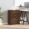 vidaXL Armoires avec 2 tiroirs 2 pcs ch&ecirc;ne marron bois d'ing&eacute;nierie