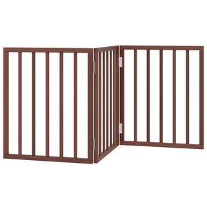 vidaXL Barri&egrave;re pour chien pliable 3 panneaux 150 cm bois de peuplier