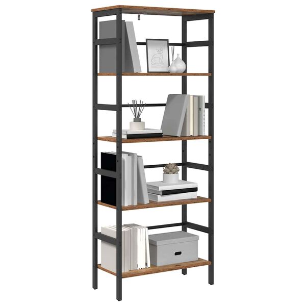 vidaXL &Eacute;tag&egrave;re Bois Ancien 60 x 29,5 x 149 cm Bois d'ing&eacute;nierie