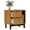 vidaXL Table de chevet FLAM 49x35x50 cm bois de pin massif