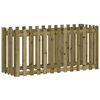 vidaXL Lit sur&eacute;lev&eacute; de jardin design de cl&ocirc;ture bois de pin impr&eacute;gn&eacute;