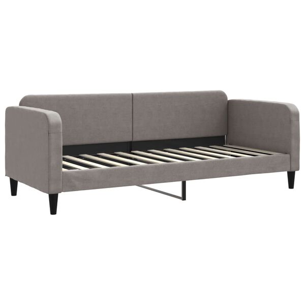 vidaXL Lit de jour avec matelas taupe 80x200 cm tissu