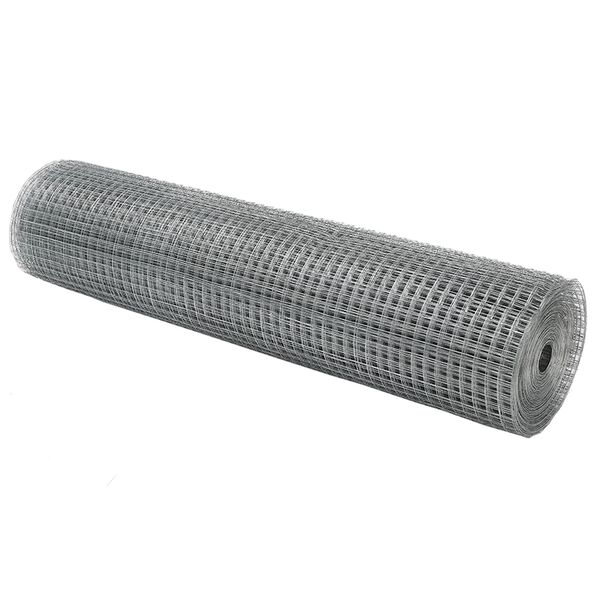 vidaXL Cl&ocirc;ture en fil soud&eacute; Argent 0.4 x 10 m