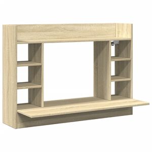 vidaXL Bureau mural ch&ecirc;ne sonoma 105x48x75 cm bois d'ing&eacute;nierie