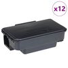 vidaXL Pi&egrave;ges &agrave; souris 12 pcs noir 22x12,5x7,5 cm