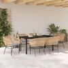 vidaXL Ensemble de salle &agrave; manger pour jardin 7 pcs Marron