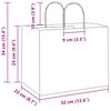 vidaXL Sacs en papier 50 pcs avec poign&eacute;es rouge 32x22x24 cm